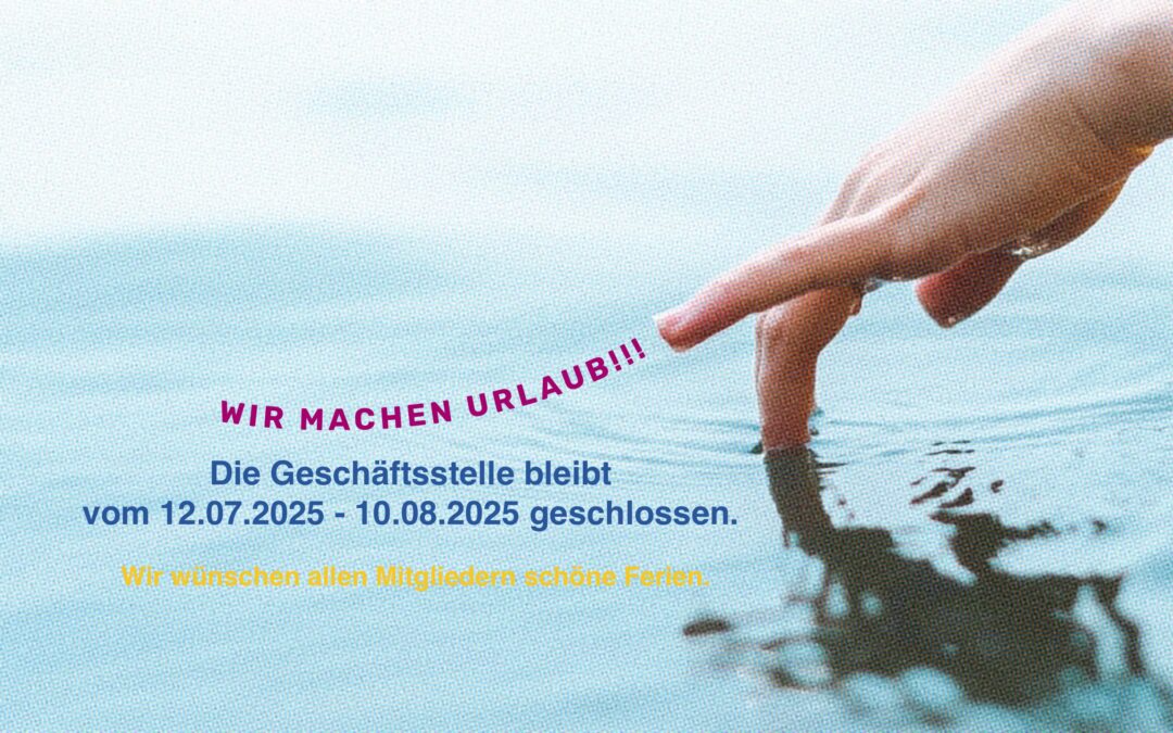 Wir machen Urlaub !!!